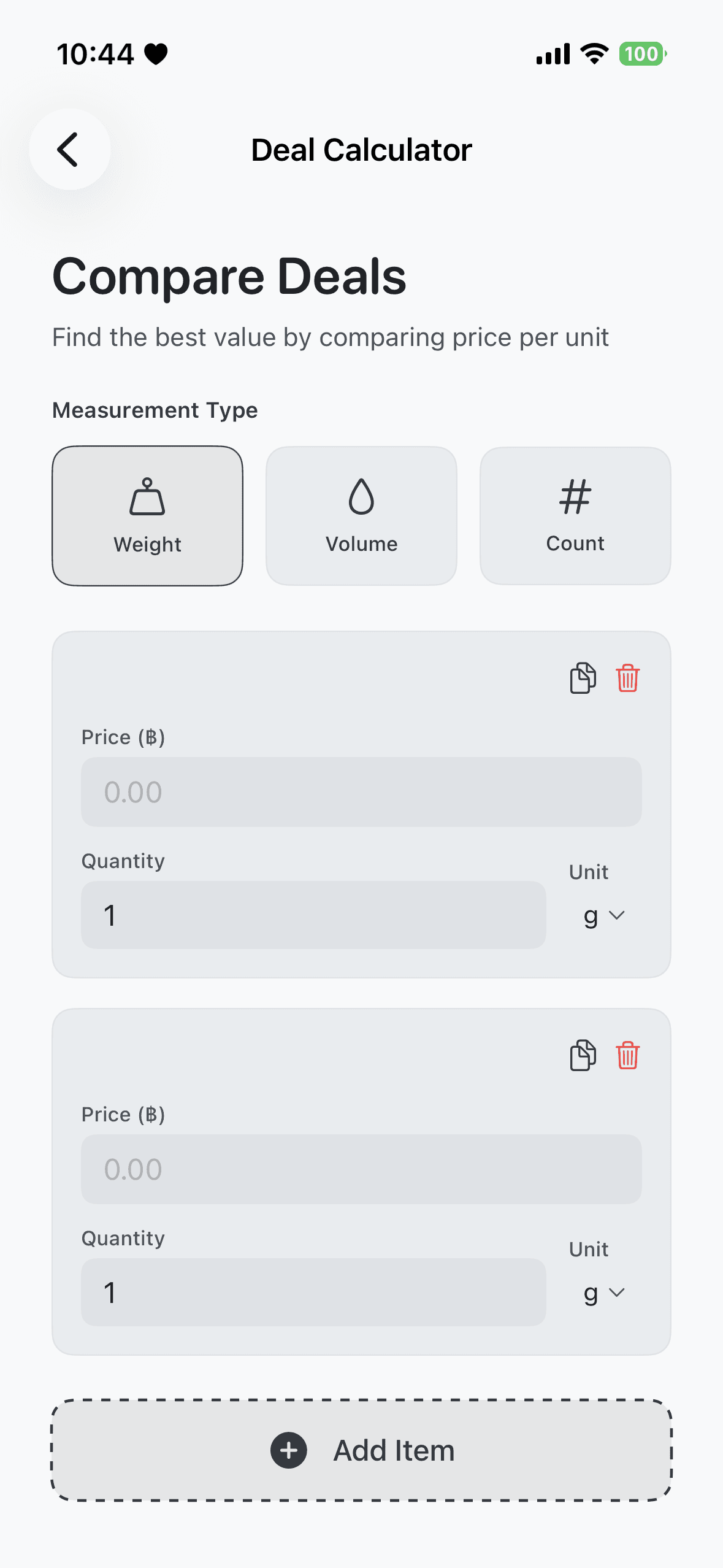 Deal calculator 2