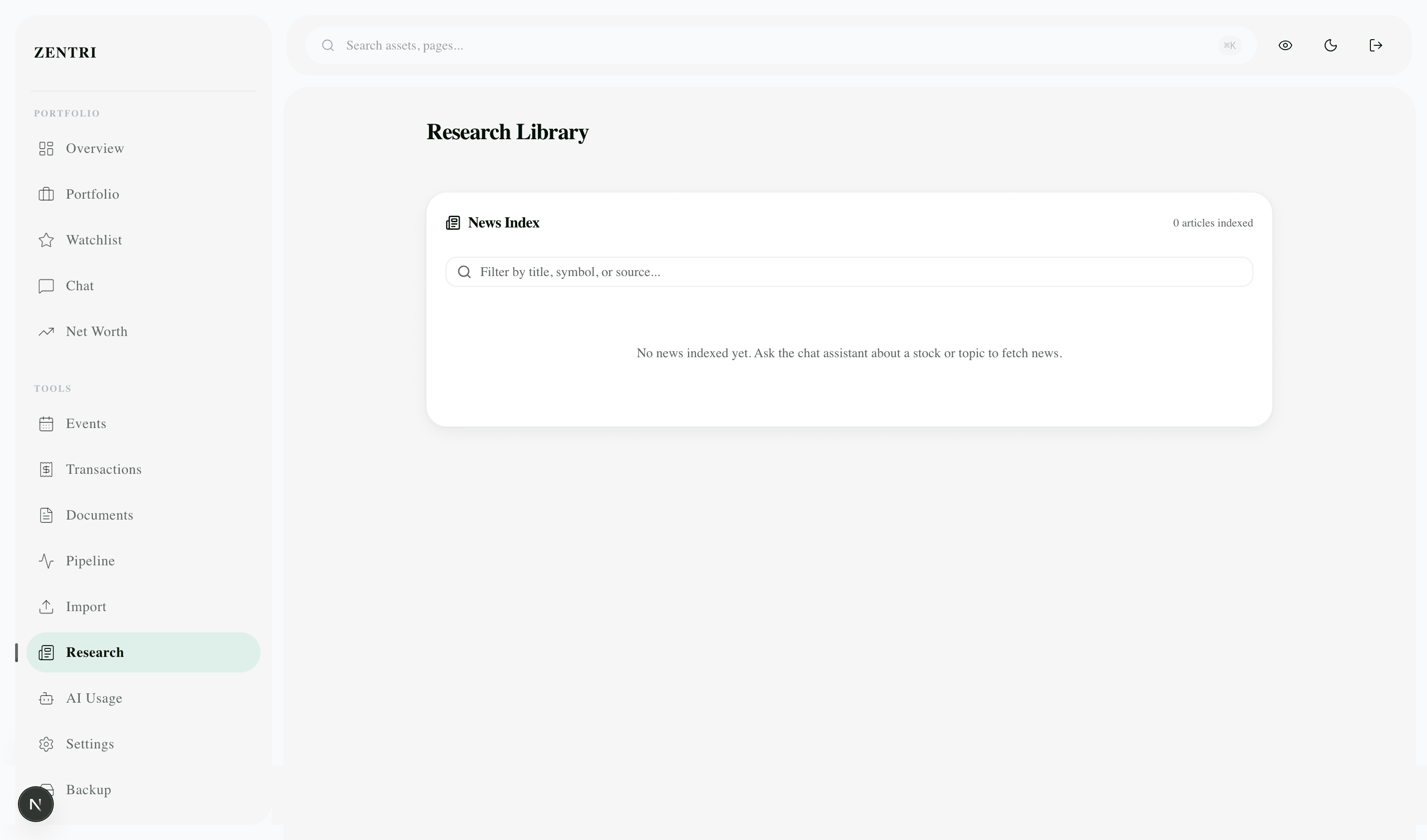 Research page